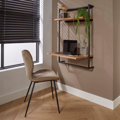 LifestyleFurn Hangend Bureau 'Sharlie' Massief Acacia
