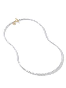 David Yurman collier DY Bel Aire en or jaune 14ct et acier inoxydable - Blanc