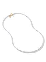 David Yurman collier DY Bel Aire en or jaune 14ct et acier inoxydable - Blanc