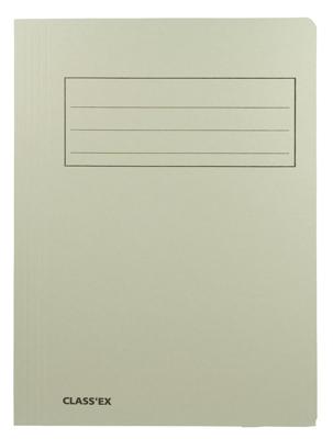 Class&apos;ex dossiermap, 3 kleppen ft 23,7 x 34,7 cm (voor ft folio), grijs