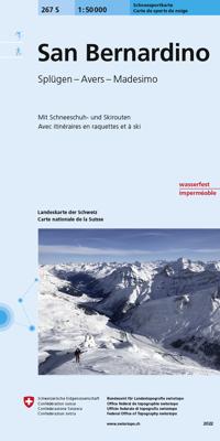 Toerskikaart 267S San Bernardino | Swisstopo