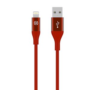 Celly - USB-Lightning Kabel 1 meter, Rood - Celly