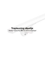 Staaltje trapleuning ovaal wit Staaltje trapleuning ovaal wit