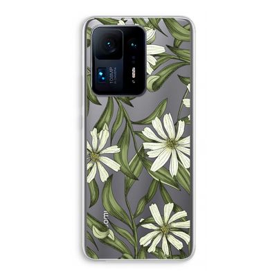 Wit bloemenpatroon: Xiaomi Mi Mix 4 Transparant Hoesje