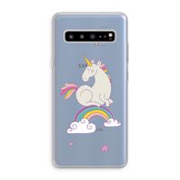 Regenboog eenhoorn: Samsung Galaxy S10 5G Transparant Hoesje