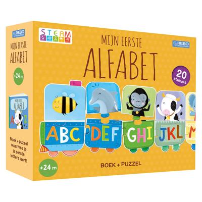 Rebo Publishers Mijn eerste alfabet puzzeltrein + boek