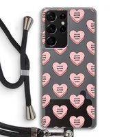 Chicks before dicks: Samsung Galaxy S21 Ultra Transparant Hoesje met koord