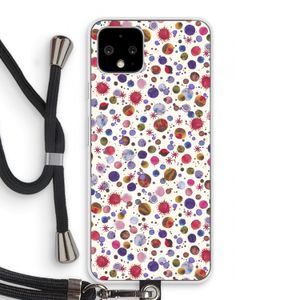 Planets Space: Pixel 4 Transparant Hoesje met koord