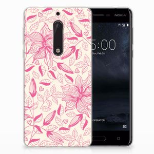 Nokia 5 TPU Case Pink Flowers