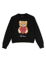 Moschino Kids pull à motif Heart Teddy Bear - Noir