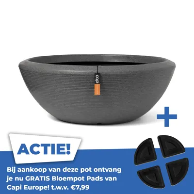 Schaal Laag Arc Granite 61x25 Antraciet