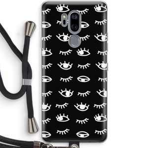 Eye pattern #3: LG G7 Thinq Transparant Hoesje met koord
