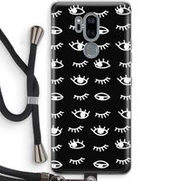 Eye pattern #3: LG G7 Thinq Transparant Hoesje met koord