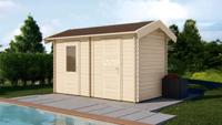Woodpro Loveren Tuinhuis 400x200 cm 28 mm vuren blank- Zadeldak- Hout- Woodpro