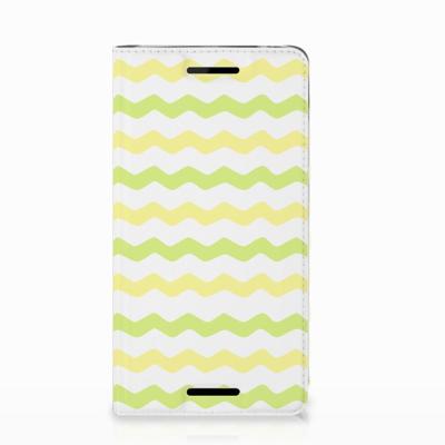 Nokia 2.1 2018 | Hoesje met Magneet | Waves Yellow Nokia 2.1 2018 | Hoesje met Magneet | Waves Yellow