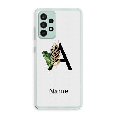 Charcoal Flora: Samsung Galaxy A52s 5G Transparant Hoesje