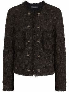Dolce & Gabbana veste Gabana à motif en jacquard - Noir