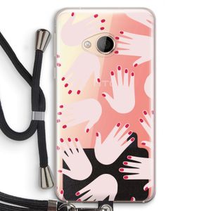 Hands pink: HTC U Play Transparant Hoesje met koord