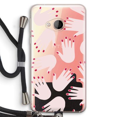 Hands pink: HTC U Play Transparant Hoesje met koord