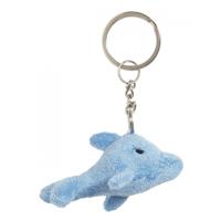 Nature planet pluche Dolfijn knuffel sleutelhanger - blauw - 6 cm Nature planet pluche Dolfijn knuffel sleutelhanger - blauw - 6 cm