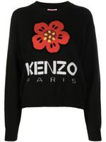 Kenzo pull en laine à motif Boke Flower - Noir - thumbnail