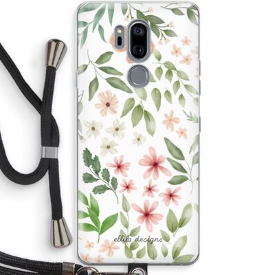 Botanical sweet flower heaven: LG G7 Thinq Transparant Hoesje met koord