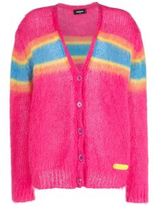 DSQUARED2 cardigan à détails de rayures - Rose