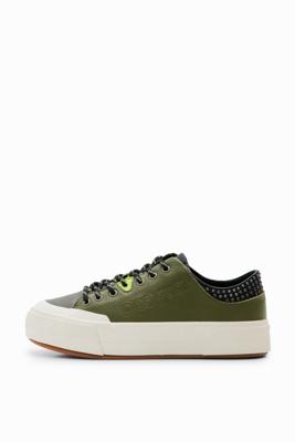 Sneakers met plateauzool en studs - GREEN - 37