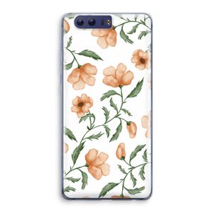 Peachy flowers: Honor 9 Transparant Hoesje
