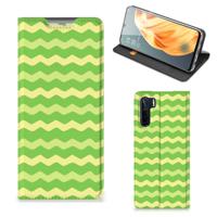 OPPO Reno3 | A91 | Hoesje met Magneet | Waves Green