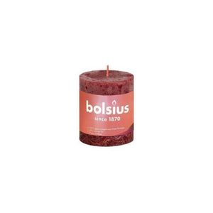 Bolsius Stompkaars Velvet Red Ø68 mm - Hoogte 8 cm - Donkerrood - 35 branduren