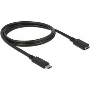 Delock 85533 USB 10 Gbps verlengkabel USB Type-C male naar female 1 m 4K PD 60 W