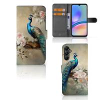 Telefoonhoesje | Met pasjeshouder | voor Samsung Galaxy A05s Vintage Pauwen