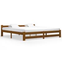 Bedframe massief grenenhout honingbruin 200x200 cm - thumbnail