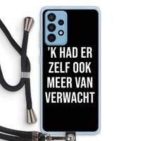 Meer verwacht - Zwart: Samsung Galaxy A52 Transparant Hoesje met koord