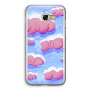 Roze wolken met vogels: Samsung Galaxy A5 (2017) Transparant Hoesje