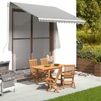 VidaXL Vervangingsdoek voor luifel 3x2,5 m antracietkleurig en wit