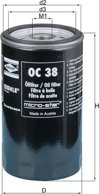 Oliefilter OC38