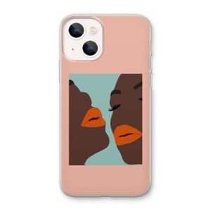 Orange lips: iPhone 13 mini Transparant Hoesje