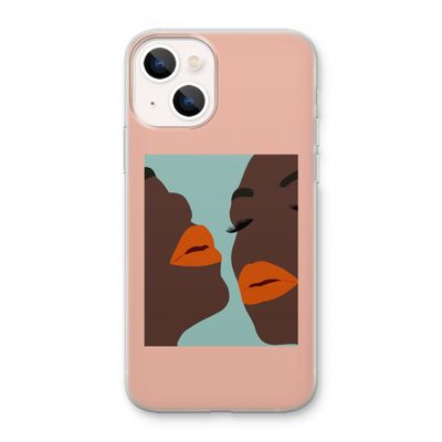 Orange lips: iPhone 13 mini Transparant Hoesje