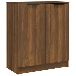 The Living Store Dressoir Bewerkt Hout - Bruineiken - 60x30x70cm - Wandmontage