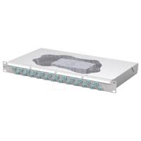 Metz Connect OpDAT fix2 Patchfeld splice 24xLC-D OM3 Patchpaneel 483 mm (19) 1 HE Lichtgrijs