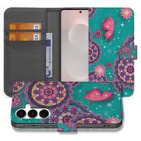 Samsung Galaxy S25 FE Bookstyle Hoesje Met Pasjes Cirkels en Vlinders