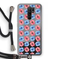 Klaproosjes: Xiaomi Redmi 9 Transparant Hoesje met koord Klaproosjes: Xiaomi Redmi 9 Transparant Hoesje met koord