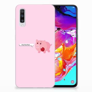 Samsung Galaxy A70 Telefoonhoesje met Naam Pig Mud