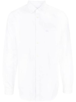 Lacoste chemise en coton à logo brodé - Blanc