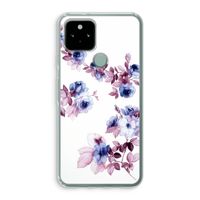 Waterverf bloemen: Google Pixel 5 Transparant Hoesje