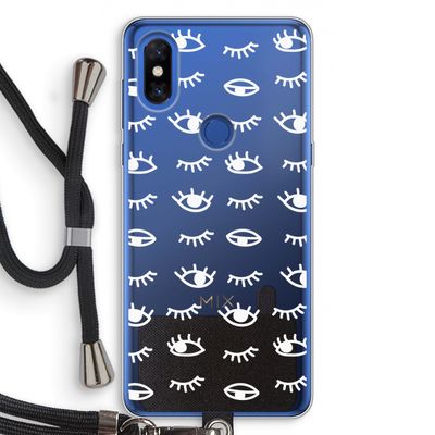 Eye pattern #3: Xiaomi Mi Mix 3 Transparant Hoesje met koord