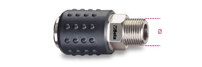 Beta Universele snelkoppelingen, schokbestendig rubber. 1917M 1/4 - 019170001