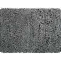 MSV Badkamerkleedje/badmat tapijt - voor de vloer - grijs - 50 x 70 cm - langharig   -